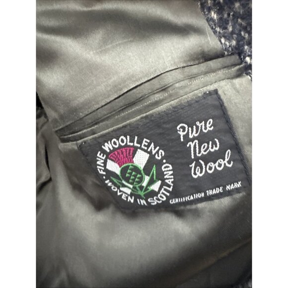 Vintage Scottish Tweed Overcoat Pure New Wool Woven in Scotland Men’s XL - Picture 6 of 7